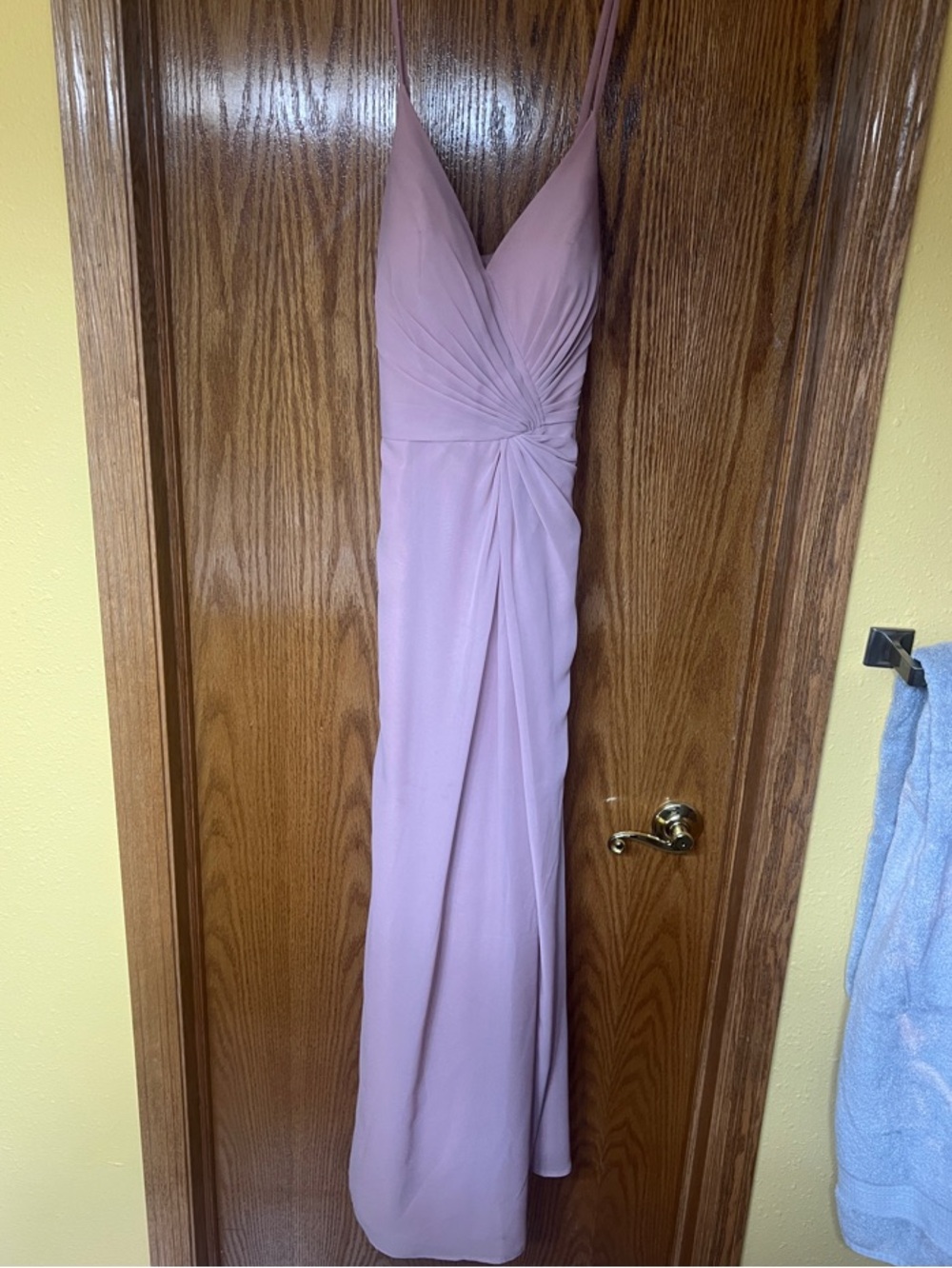 J. Jill Dusty Rose Maxi Dress with V-Neck and Twist Detail